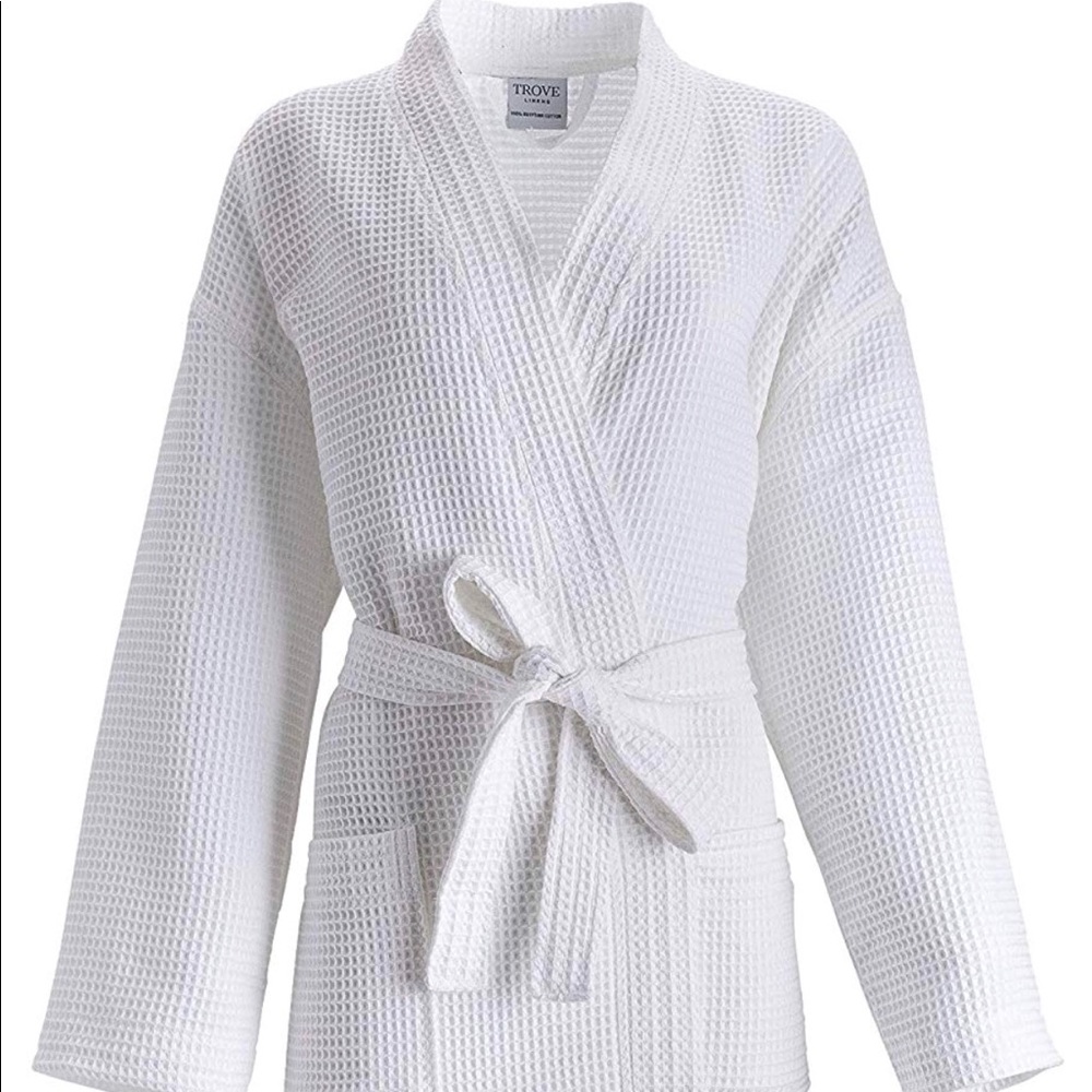 Luxury Waffle Weave Bathrobe 100% Egyptian Cotton